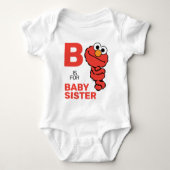 Elmo | B staat voor Baby Zus Romper (Voorkant)