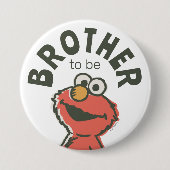  Elmo Baby shower Brother To Be Ronde Button 7,6 Cm (Voorkant)
