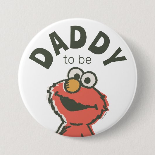  Elmo Baby shower papa om te zijn Ronde Button 7,6 Cm (Voorkant)