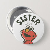 Elmo Baby shower zuster om te zijn Ronde Button 7,6 Cm (Voorkant /achterkant)