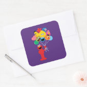 Elmo-ballonnen Vierkante Sticker (Envelop)