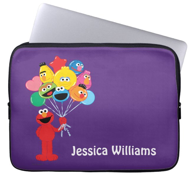 Elmo Ballonnen | Voeg je naam toe Laptop Sleeve (Voorkant)