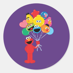 Elmo Balloons Ronde Sticker