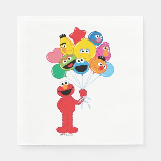 Elmo Balloons Servet (Voorkant)