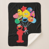 Elmo Balloons Sherpa Deken (Voorkant)