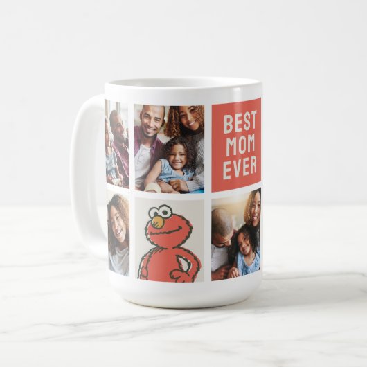  Elmo | Beste Mam - Fotocollage Koffiemok (Voorkant links)
