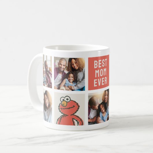  Elmo | Beste Mam - Fotocollage Koffiemok (Voorkant links)