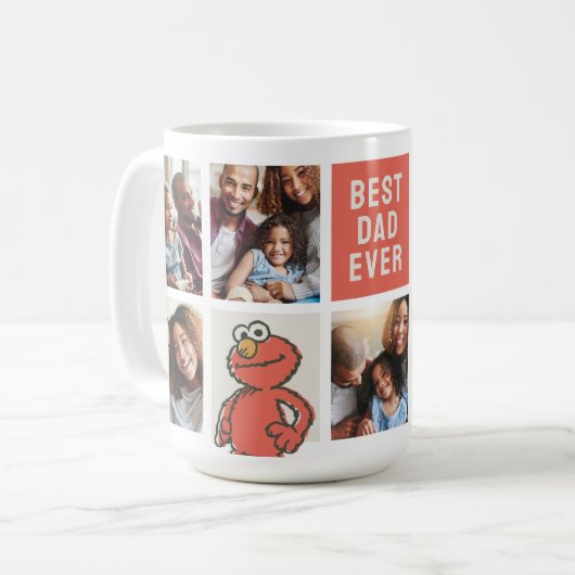  Elmo | Beste pap - Fotocollage Koffiemok (Voorkant links)