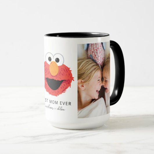 Elmo Big Face | Beste mam - Foto Mok (Voorkant rechts)
