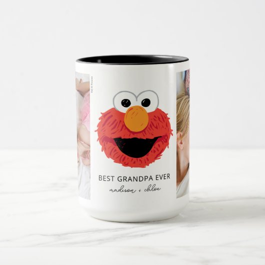 Elmo Big Face | Beste opa - Foto Mok (Midden)