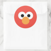 Elmo Big Face Ronde Sticker (Tas)