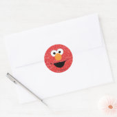 Elmo bont gezichts patroon ronde sticker (Envelop)