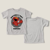 Elmo Checkered Birthday Boy van Sesamstraat (Ontwerp Voorkant & Achterkant)