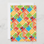 Elmo Color Block Birthday Party Kaart (Achterkant)