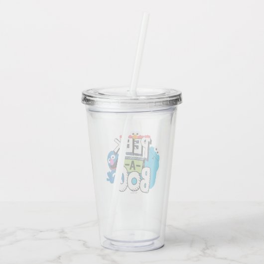 Elmo, Cookie & Grover| Peek-a-Boo Acryl Drinkbeker (Achterkant)