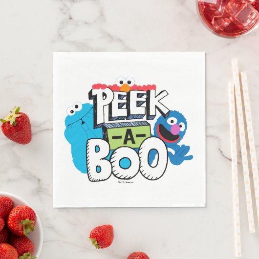 Elmo, Cookie & Grover| Peek-a-Boo Servet (Insitu)