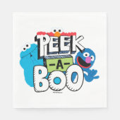 Elmo, Cookie & Grover| Peek-a-Boo Servet (Voorkant)
