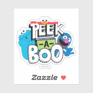 Elmo, Cookie & Grover Peek-a-Boo Sticker