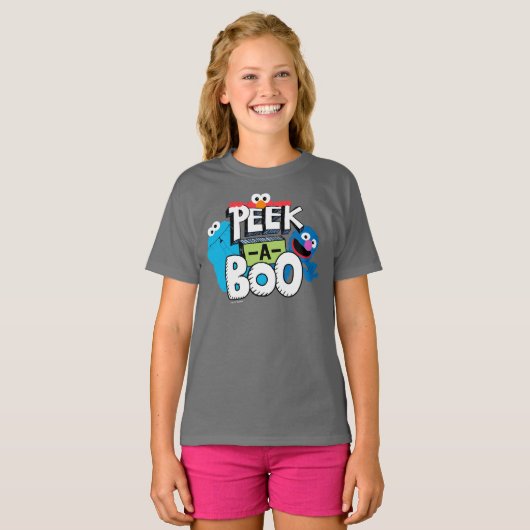 Elmo, Cookie & Grover | Peek-a-Boo T-shirt (Voorkant volledig)