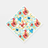 Elmo & Cookie Monster Fun Shapes Pattern Servet (Hoek)