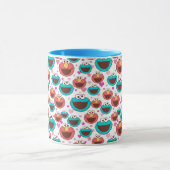 Elmo & Cookie Monster | Vrede- en liefdespatroon Mok (Midden)