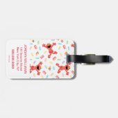 Elmo Crayon Pattern Bagagelabel (Achterkant horizontaal)