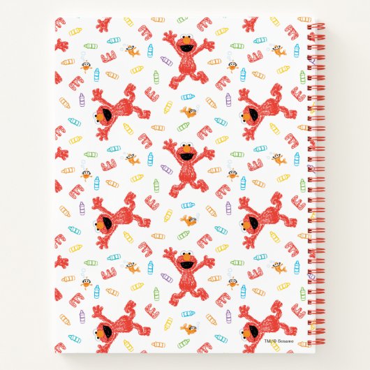 Elmo Crayon Pattern Notitieboek (Achterkant)