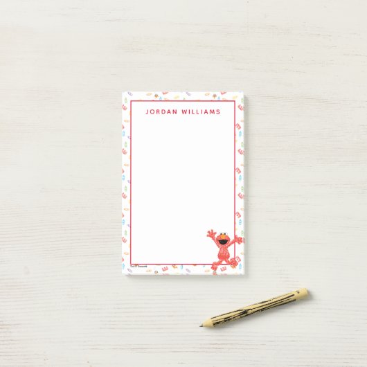 Elmo Crayon Pattern Post-it® Notes (Op bureau)