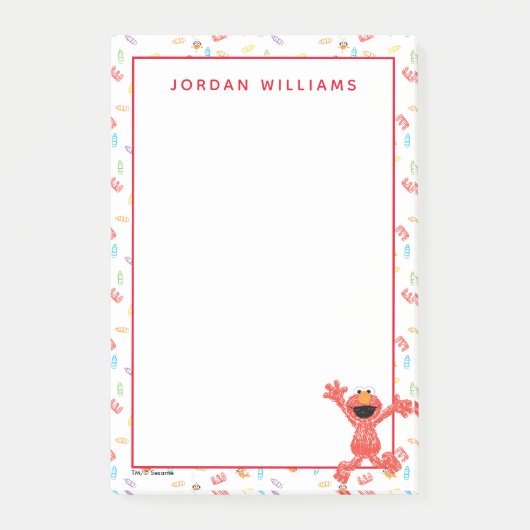 Elmo Crayon Pattern Post-it® Notes (Voorkant)