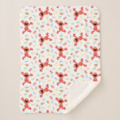 Elmo Crayon Pattern Sherpa Deken (Voorkant)