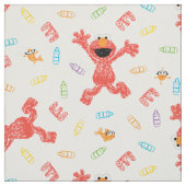 Elmo Crayon Pattern Stof (Swatch)