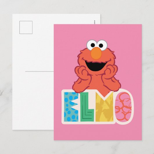 Elmo Cute & Fun Briefkaart (Voorkant / Achterkant)