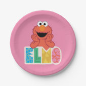 Elmo Cute & Fun Papieren Bordje (Voorkant)
