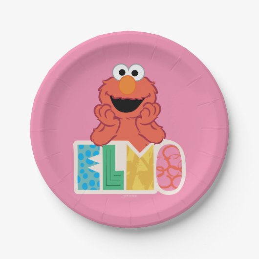 Elmo Cute & Fun Papieren Bordje (Voorkant)