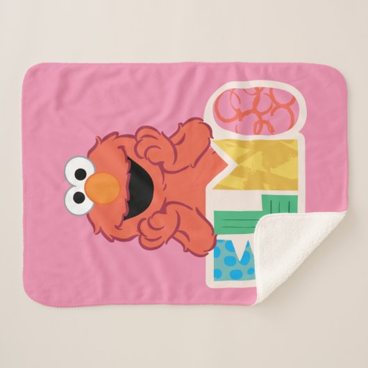 Elmo Cute & Fun Sherpa Deken (Voorkant (horizontaal))