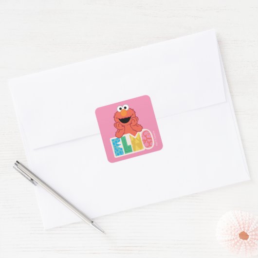 Elmo Cute & Fun Vierkante Sticker (Envelop)