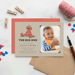 Elmo   De Grote Eerste Verjaardag - Foto Kaart
