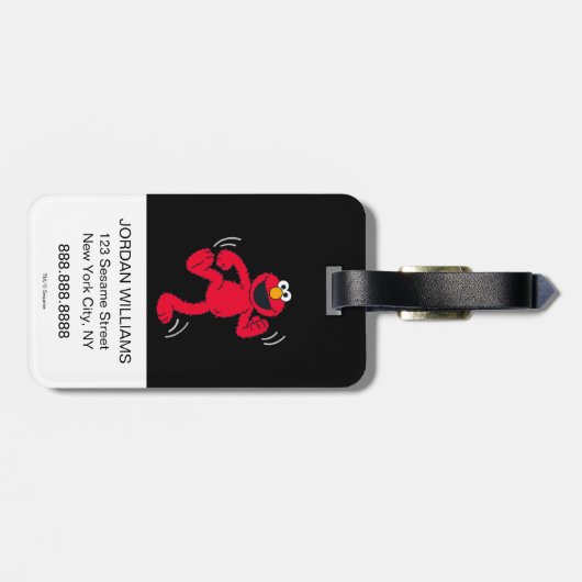 Elmo | Doe de Happy Dance Bagagelabel (Achterkant horizontaal)