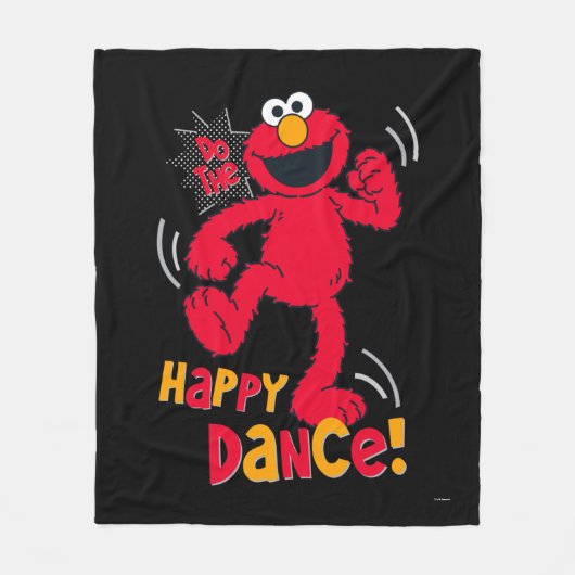 Elmo | Doe de Happy Dance Fleece Deken (Voorkant)