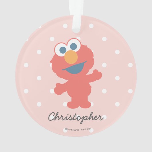 Elmo | Eerste Kerstmis baby - Jouw naam toevoegen Ornament (achterkant)