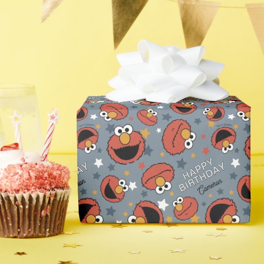 Elmo | Elmo regeert Ster Patroon Cadeaupapier (Verjaardagsfeest)