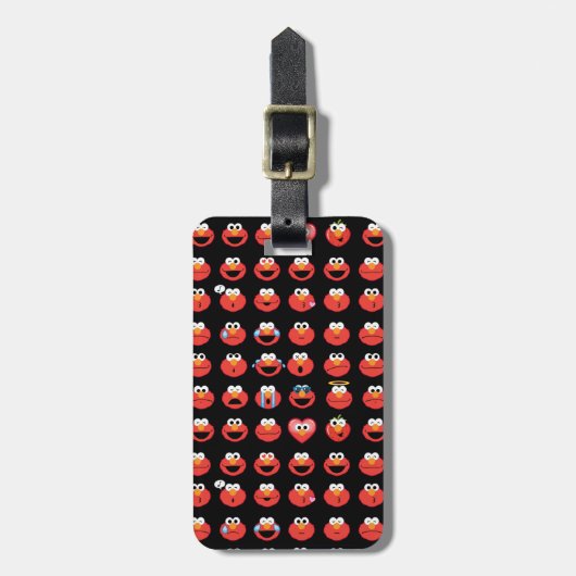 Elmo Emoji Pattern Bagagelabel (Voorkant verticaal)