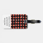 Elmo Emoji Pattern Bagagelabel (Achterkant horizontaal)