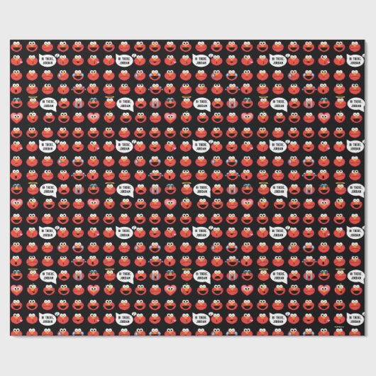 Elmo Emoji Pattern Cadeaupapier (Vlak)