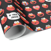 Elmo Emoji Pattern Cadeaupapier (Rol Hoek)