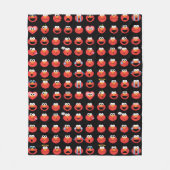 Elmo Emoji Pattern Fleece Deken (Voorkant)
