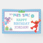 Elmo en Abby Birthday Banner (Horizontaal)