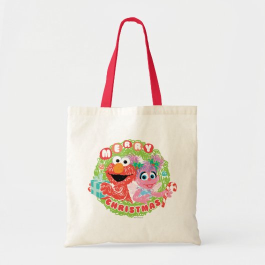 Elmo en Abby Scribble Tote Bag (Voorkant)