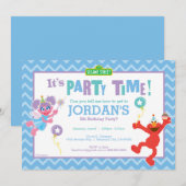 Elmo en Abby Verjaardag Kaart (Voorkant / Achterkant)