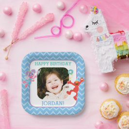 Elmo en Abby Verjaardag Papieren Bordje